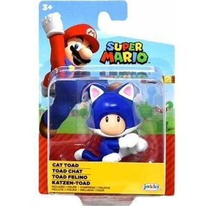 Super Mario Bros. Cat Toad Mini Figure, Pose-able, 2.5 inches, Action Figure